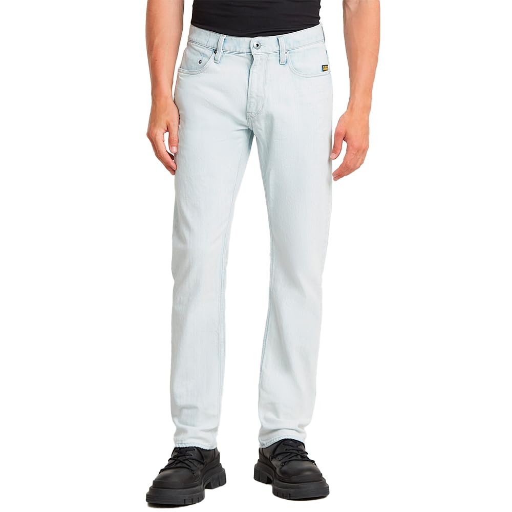 G-Star Raw Herren Jeans Mosa Straight Jeans 33W / 36L Blau (Beached Faded Clifton Blue D23692-d503-h122) Angebot bei HelloDeals