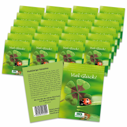 Bull & Bear Glücksklee Samen, 25 Samentütchen mit Zwiebeln für vierblättrigen Klee, Kleesamen zum Einpflanzen, Garten Geschenk 25er Set Samen Angebot bei HelloDeals