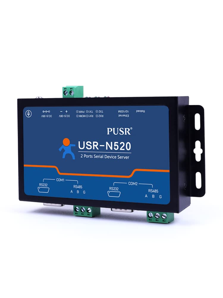 Serieller RS485-zu-Ethernet-Konverter mit 2 Anschlüssen, unterstützt MQTT Modbus RTU auf Modbus TCP USR-N520 Angebot bei HelloDeals