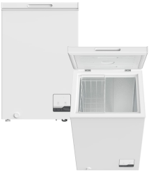 PKM Gefriertruhe BGT100D | 99 Liter | Tiefkühltruhe | Weiß | EEK: D | 54,5 cm Breite | inkl. Drahtkorb | freistehend | 4 **** Gefrierfach | Eistruhe Angebot bei HelloDeals