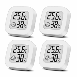 Luftfeuchtigkeitsmesser Thermometer Innen Mini LCD Digital Thermometer Hygrometer Gauge für Wohnzimmer Schlafzimmer Büro Kinderzimmer usw. (4PCS) Angebot bei HelloDeals