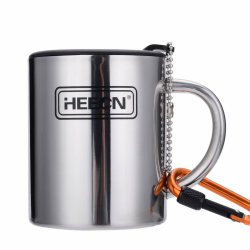 Camping Becher Mit Deckel und Karabiner - Edelstahl Tasse - Thermo - Kaffeebecher - Doppelwandige Isolierbecher BPA-frei HESS-038BBK 260ml Mit Drehbarem Trinkdeckel Angebot bei HelloDeals