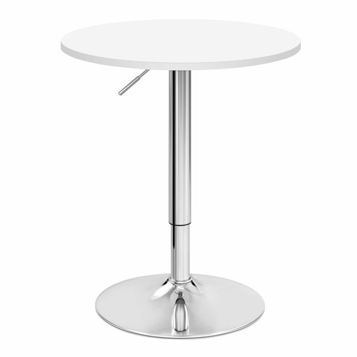 WOLTU Bartisch Stehtisch, höhenverstellbarer Tisch 70-91 cm, multifunktionaler Partytisch in Wohnzimmer Küche Balkon, Bistrotisch aus MDF Metall, Weiß, 60x60x91cm 60x60x91cm Weiß Angebot bei HelloDeals