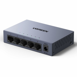 UGREEN 5 Port Gigabit Web Managed Switch Gigabit LAN Switch (Plug-and-Play, VLAN, QoS, Link-Aggregation, IGMP-Snooping, energieeffizient, Robustes Metallgehäuse) Angebot bei HelloDeals