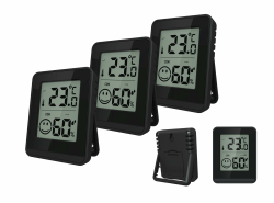 Thermo-Hygrometer, 3er Set - Präzise Temperatur- & Luftfeuchtigkeitsmessung für Ihr Zuhause - 3 Stück im Set, einfach auspacken und schon betriebsbereits (inkl. Batterie) Angebot bei HelloDeals