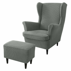 Ohrensesselbezüge, Ohrensessel-Bezug und Ottoman-Hocker-Bezug Sofabezug mit elastischem Band waschbarer Sessel-Schutzbezug für Wohnzimmer,9 Angebot bei HelloDeals