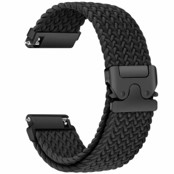 Geflochtenes Armband für Garmin Venu 3 2/Forerunner 255 265/Vivoactive 4 Damen/Herren,Uhrenarmband 22mm Nylon Band für Samsung Galaxy Watch 3 45mm/Gear S3 Frontier,für Amazfit Balance/GTR 3/GTR 3 PRO 01-Schwarz uhrenarmband 22mm Angebot bei HelloDeals