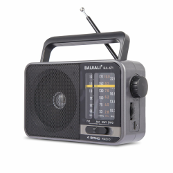 Tragbares UKW/MW Radio mit lautem Lautsprecher, Transistorradio (Batteriebetrieb oder USB) für Indoor, Outdoor & Notfälle - (BJL-671) grau Angebot bei HelloDeals