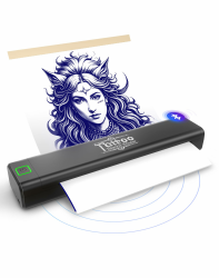 vretti P84 Tattoo Drucker, Tattoo Stencil Drucker mit A4 Transferpapier, Transfer Maschine Professionelle Thermodrucker Kompatibel mit iOS, Android, Laptop für Büro USB+Bluetooth Schwarz Angebot bei HelloDeals