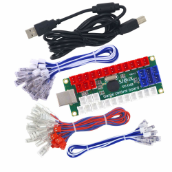 Arcade DIY Kit LED USB Encoder Board Zero Delay Arcade Controller Joystick Button Fight Stick Raspberry Pi Retro Pie MAME 5V LED Power blue Angebot bei HelloDeals