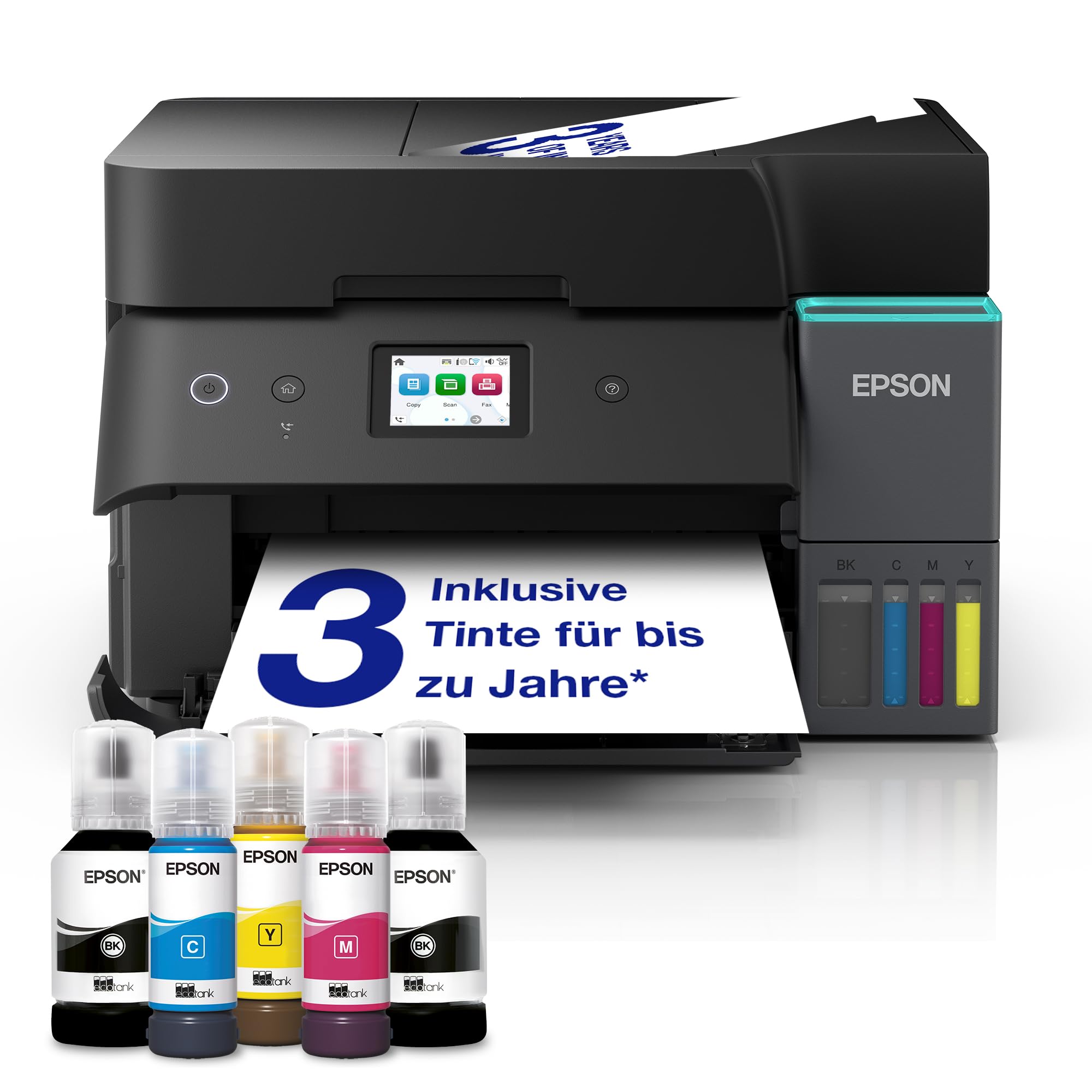 Epson EcoTank ET-4950 A4-Multifunktionsdrucker mit Wi-Fi & AirPrint Tintentank, automatischem Dokumenteneinzug, Duplexdruck, Scannen, Kopieren & Fax, bis zu 3 Jahre Tinte im Lieferumfang enthalten Angebot bei HelloDeals