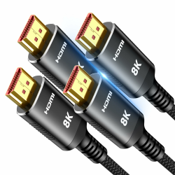 SNOWKIDS HDMI 2.1 Kabel 3Meter 2 Stück, 10K 8K HDMI Kabel 48Gbps Highspeed 8K@60Hz Ultra HD HDMI Kabel 4K@120Hz HDR 10, HDCP 2.2&2.3, RTX 3080 eARC Kompatibel mit PS-5 TV X-Box Projektor Schwarz 3M Angebot bei HelloDeals