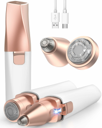 Augenbrauenrasierer & Gesichtshaarentferner für frauen: iFanzeTech Rasierer Damen, 2-in-1 Augenbrauen Trimmer und Gesichtsrasierer, Gesicht-Epilierer Damen für Augenbrauen Oberlippe Kinn Wangen Angebot bei HelloDeals