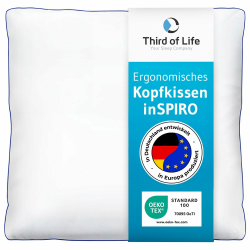 Kopfkissen 80x80 inSPIRO, Premium Kissen von Schlafexperten entwickelt, Ergonomisches Schlafkissen für Seitenschläfer, Rückenschläfer, Bauchschläfer, Ideales HWS Nackenstützkissen, Pillow Made in EU 80 x 80 Angebot bei HelloDeals