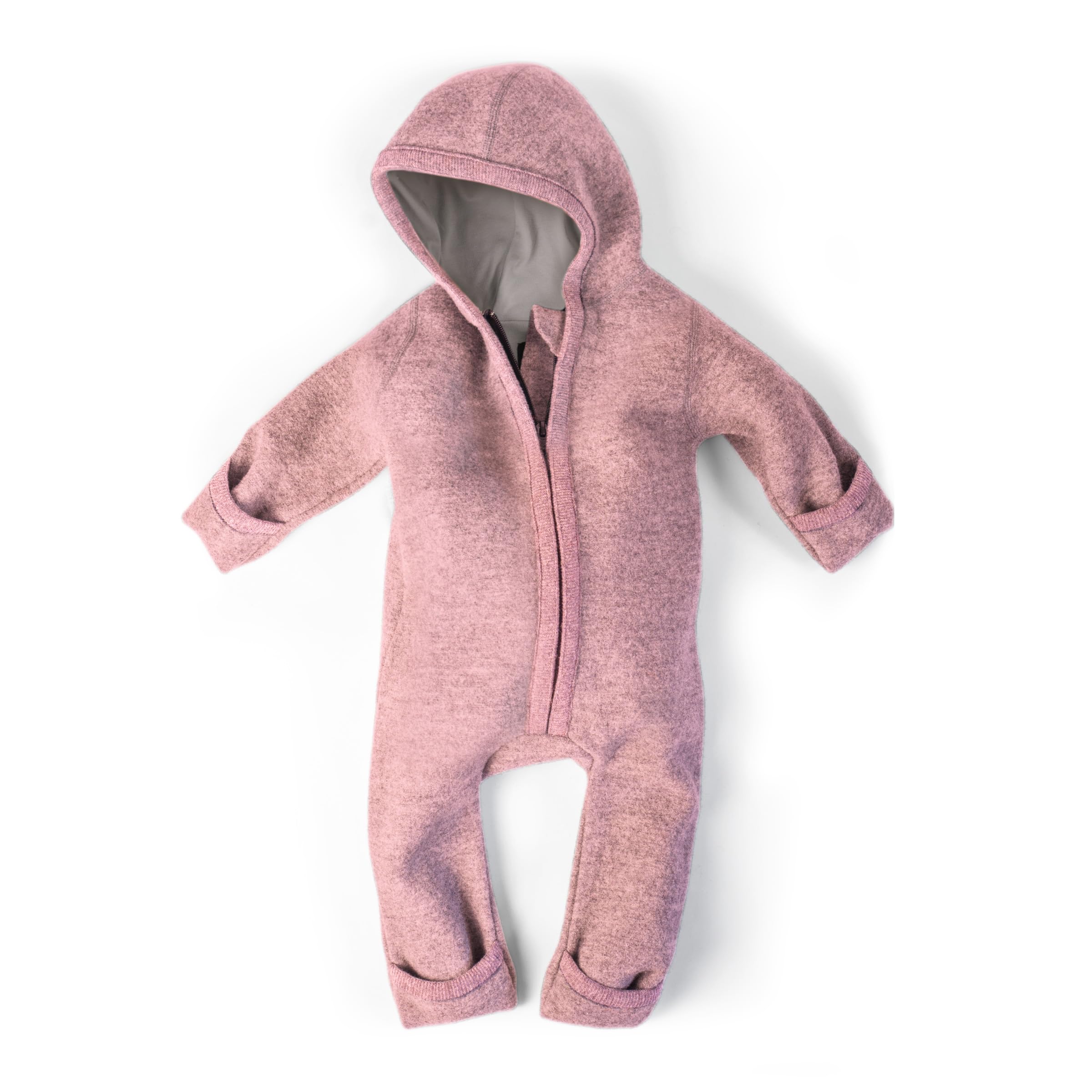 Ehrenkind® Walkoverall | Baby Wollwalk-Overall aus Merino Schurwolle mit Reißverschluss | Walk Wolle Woll-Anzug für Kleinkind und Baby | Babyoverall für kalte Tage 62-68 Altrosa Angebot bei HelloDeals