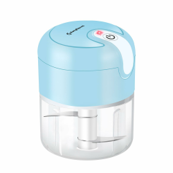 EASYSPEED Zerkleinerer Elektrisch Mini, 250ml, Gemüsezerkleinerer, USB Type-C Aufladung, Tragbar Zerkleinerer für Fleisch,Babynahrung,Obs,Camping,Blau Angebot bei HelloDeals