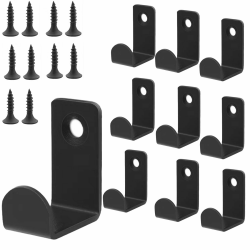 10 Stück Garderobenhaken, Kleiderhaken Schwarz, Kleiderhaken Wandhaken Schwarz Metall Haken zum Schrauben für Schlafzimmer Badezimmer Wohnzimmer Garderobenleiste Mäntel Handtuch Jackenhaken Angebot bei HelloDeals