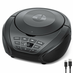 Gueray CD Player Tragbar Boombox Radio mit CD-Player mit Lautsprecher Display Unterstützung UKW-Radio Memory-Funktion PROG-Wiedergabe AUX-Wiedergabe Schwarz Schwarz B-03 Angebot bei HelloDeals