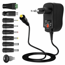 12 W Universal-Netzadapter AC/DC 3 V 4,5 V 5 V 6 V 7,5 V 9 V 12 V mit 8 DC-Anschlüssen Netzteil-Multi-Spannungswandler für leuchtende Router, TV-Box, Kamera, Tablet, 1000 mA max Angebot bei HelloDeals