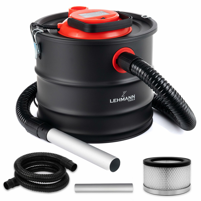 LEHMANN Aschesauger 15L - Kaminsauger für hohe Temperaturen - robustem Metalltank - Waschbar HEPA-Filter im Metallgehäuse - Blasfunktion - Aschestaubsauger ideal für Kamin, Pelletofen und Grill 15 L Angebot bei HelloDeals