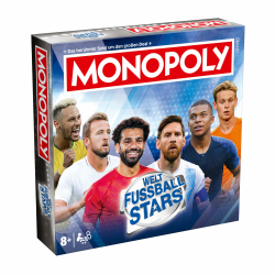 Winning Moves Monopoly Weltfussball Stars Edition - Monopoly Spiel für Fans - Familienspiele Strategie Brettspiele Weltfussball Stars - 2+ Spieler ab 8+ Jahren - Deutsch Angebot bei HelloDeals