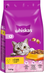 WHISKAS Katzen Trockenfutter Beutel Adult 1+ mit Huhn 3,8kg 3.8 kg (1er Pack) Angebot bei HelloDeals
