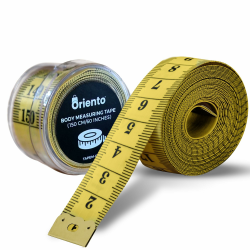 Oriento Maßband für Körper 150 cm/60 Zoll – Doppelseitiges Flexibles Körper Maßband zum Nähen, Basteln und für Gewichtsabnahme – Biegsames Schneidermaßband mit Zentimeter- und Zollangaben (Gelb) TAPEM-01 Angebot bei HelloDeals