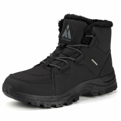 Mishansha Damen Winterschuhe Mid Outdoor Warm Schneestiefel 40 EU Schwarz Angebot bei HelloDeals
