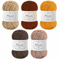 Maxee Häkelgarn 250g (50g*5 Farbe), Acryl Wolle Zum Stricken, Garn zum Häkeln und Stricken, Hand Knitting Yarn Set, Handstrickgarn Baumwollgarn für Häkeln, Wolle zum Stricken und Kunsthandwerk #15 5 Stück-15 Angebot bei HelloDeals