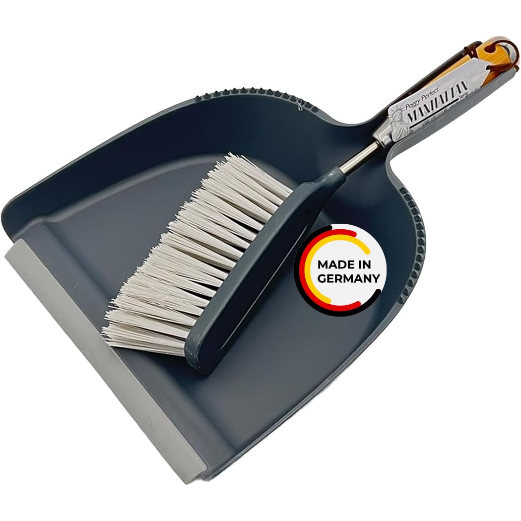 Peggy Perfect Kehrgarnitur, Kehrset mit Bambusgriff und Stabiler Kunststoffschaufel. Die Manhattan Design Line verkörpert Zeitlose Klassische Moderne. Mit Gummilippe zur besseren Schmutzaufnahme Angebot bei HelloDeals