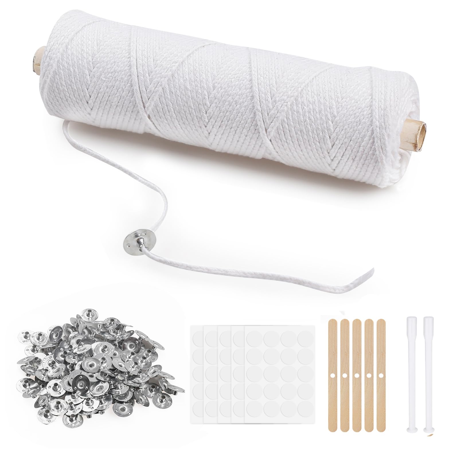 VABNEER Kerzendochte für Kerzen, 1 Rolle 61m Geflochtene Dochte für Kerzen Flachdocht aus Baumwolle für DIY Kerzenherstellung Max 1 3/4 Zoll Durchmesser Angebot bei HelloDeals