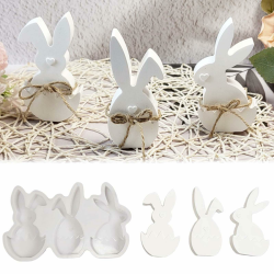 3PCS Silikonformen Gießformen Ostern TREABEAR, Silikonform Ostern Hase mit Herz, Silikonformen Frühling Hase Ostern Eier, silikonformen Ostereier, Gipsformen Zum Gießen Ostern Angebot bei HelloDeals