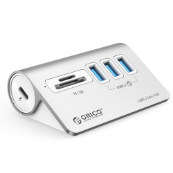ORICO USB C Hub, USB 3.2 GEN 1 Hub mit TF/SD Kartenleser, 3 USB A Ports, 5 Gbps USB Verteiler, 0.5M USB C Kabel, USB Splitter mit Typ C Netzteil Port 5V/2A für iMac, MacBook, MacBook Pro 5 Gbps, Kabellänge 0,5M 5 in1 Angebot bei HelloDeals