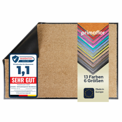 Primaflor Schmutzfangmatte CLEAN – Creme, 90x120 cm | Saugstarke, Schwer entflammbare Fußmatte | Rutschfester Türvorleger für Innen | Türmatte für Eingangsbereich | Sauberlaufmatte mit Gummirand 90 x 120 cm (Rechteckig) Beige Angebot bei HelloDeals