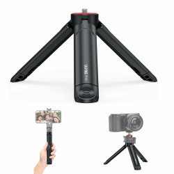 VRIG TP05 Ausziehbares Mini-Kamera Stativ mit 1/4"-Schraube, tragbares Desktop-Stativ Selfie Stick Handgriff Handstativ für Kamera Vlog Handyhalterung Fill-in Light Gimbal Grip Stabilisator Angebot bei HelloDeals