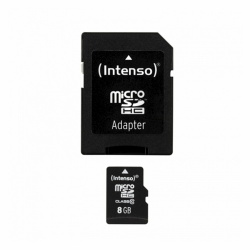Intenso microSDHC 8GB Class 10 Speicherkarte inkl. SD-Adapter, schwarz 8 GB Class 10 SDHC Angebot bei HelloDeals