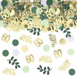 GoldRock Konfetti 60 Geburtstag Deko Grün,200 Stk Tischdeko 60 Geburtstag Frauen Männer,60er Streudeko Geburtstags Gold,60. Geburtstage Deko Confetti,Deko 60 Geburtstage Mann Frau,60 Jahre Dekoration Grün Gold 60 Geburtstag Konfetti Angebot bei HelloDeals