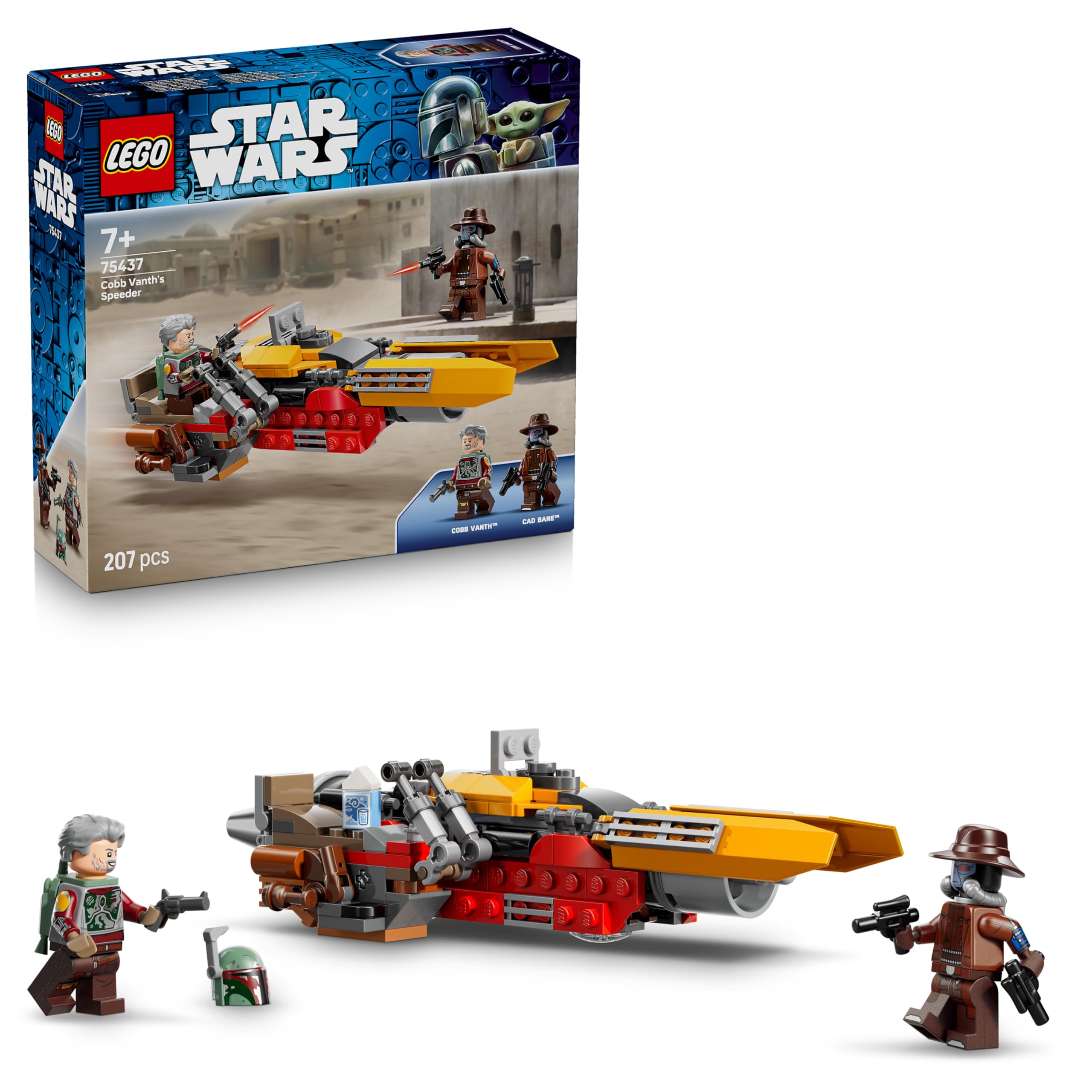 LEGO Star Wars 75437 Cobb Vanths Speeder - inkl. Cobb Vanth & Cad Bane Minifiguren sowie Blaster & Jetpack - Geschenk für Jungen ab 7 Jahren und Fans von The Mandalorian Angebot bei HelloDeals