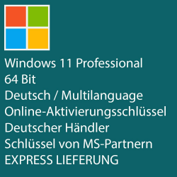 Lizenz für Windows 11 Pro | Online Aktivierungsschlüssel / Online Key | Deutsch/Multilanguage | EXPRESS VERSAND Angebot bei HelloDeals
