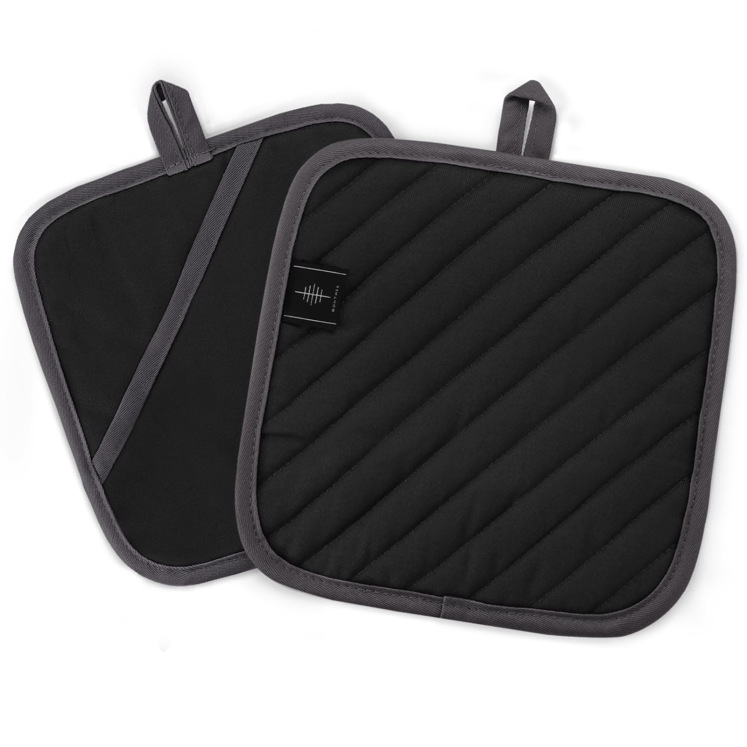 20CM Topflappen Waschbare Schutzlappen zum Kochen Backen Küchenzubehör - Schwarz 1_schwarz Angebot bei HelloDeals