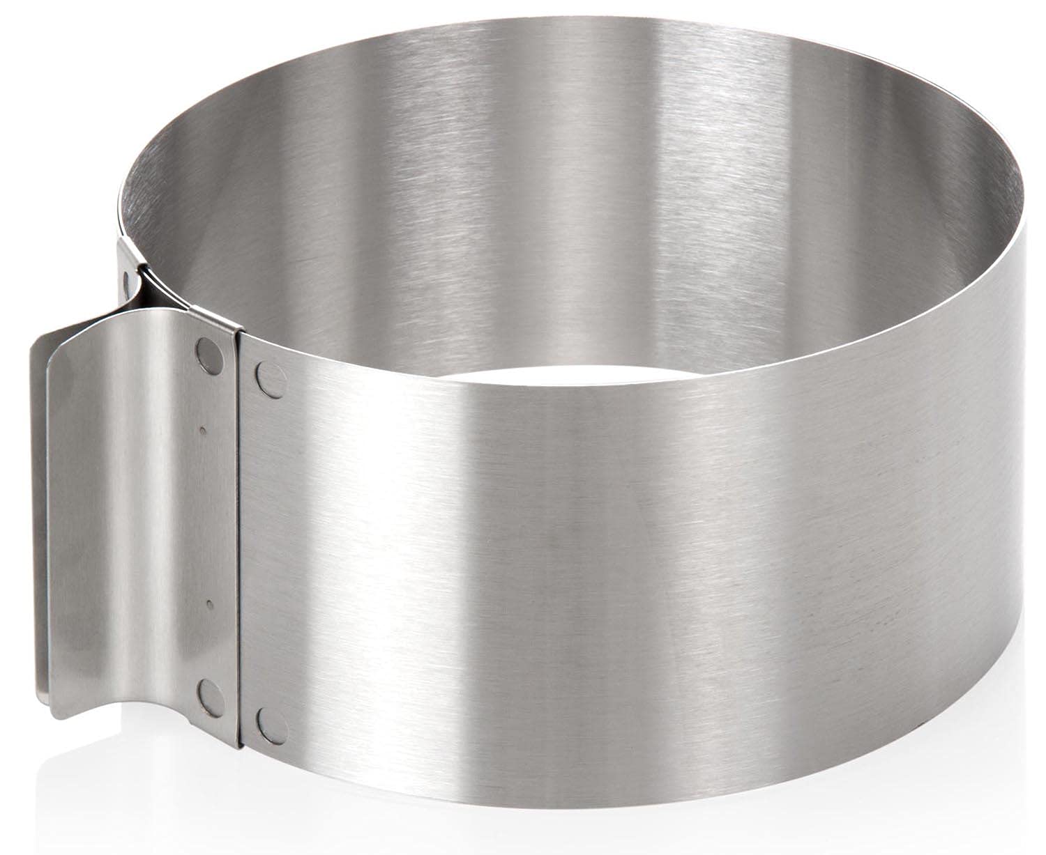 wenco Tortenring verstellbar 16-30 cm, 8 cm hoher Kuchenring aus Edelstahl, Backzubehör für Torten, hitzebeständig bis 180°C, rostfrei, silber, spülmaschinengeeignet Höhe 8cm Angebot bei HelloDeals