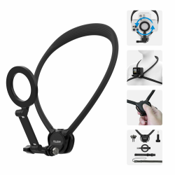 TELESIN SE 2.0 Hals Halterung Set, Magnetischer Telefonhalter für iPhone 17 16 15 14 Samsung Android, Flexible POV Necken Halterung für GoPro Hero DJI Osmo Insta360 mit Multi-Winkel-Filmen, Zubehör Schwarz Angebot bei HelloDeals