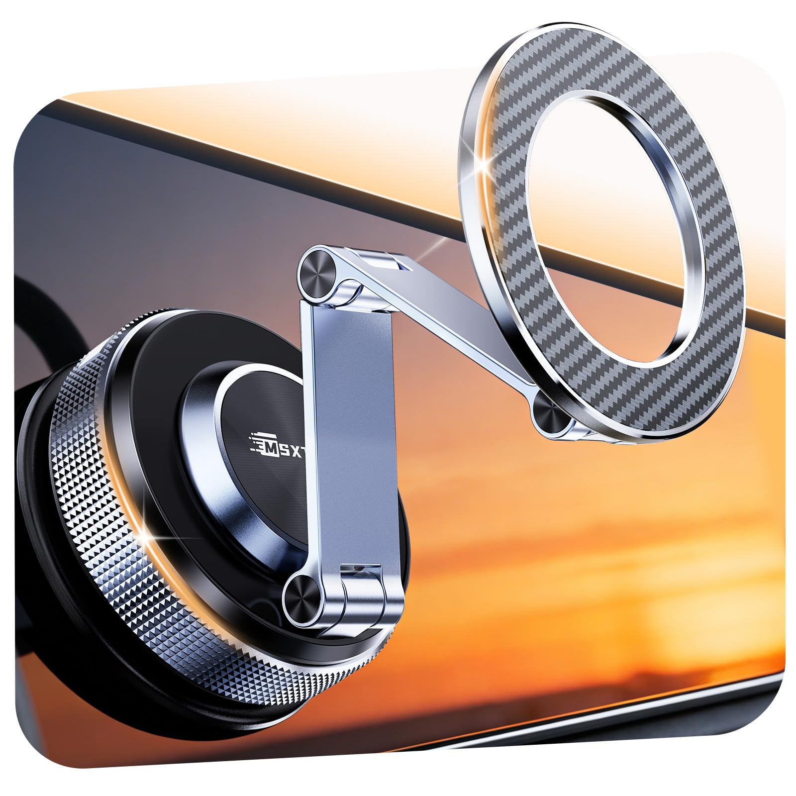 Handyhalterung Auto–Vmag S3 2026 Magnetische Handyhalterung Auto mit Metall-Dual-Fold-Arm & Erweiterter Reichweite, Kompatibel mit iPhone 17 Pro Max,16-12 & Android (mit Magnetring) Schwarz Angebot bei HelloDeals