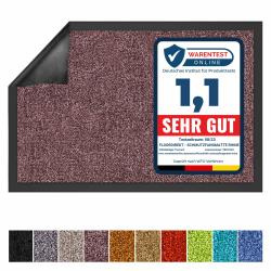 Floordirekt Schmutzfangmatte Rhine - waschbare & leistungsstarke Fußmatte - Sauberlaufmatte mit Rutschfester Rückseite - Türmatte für den Eingangsbereich (Lila, 90 cm x 600 cm) Lila 90 cm x 600 cm Angebot bei HelloDeals