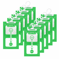 10 Pack 100g Entfeuchter Schrank Hängender Luftentfeuchter Beutel Anti Schimmel Trocknungsbeutel Set für Küche,Bad,Schrank,Auto,Schrankentfeuchter,Anti Mold Angebot bei HelloDeals