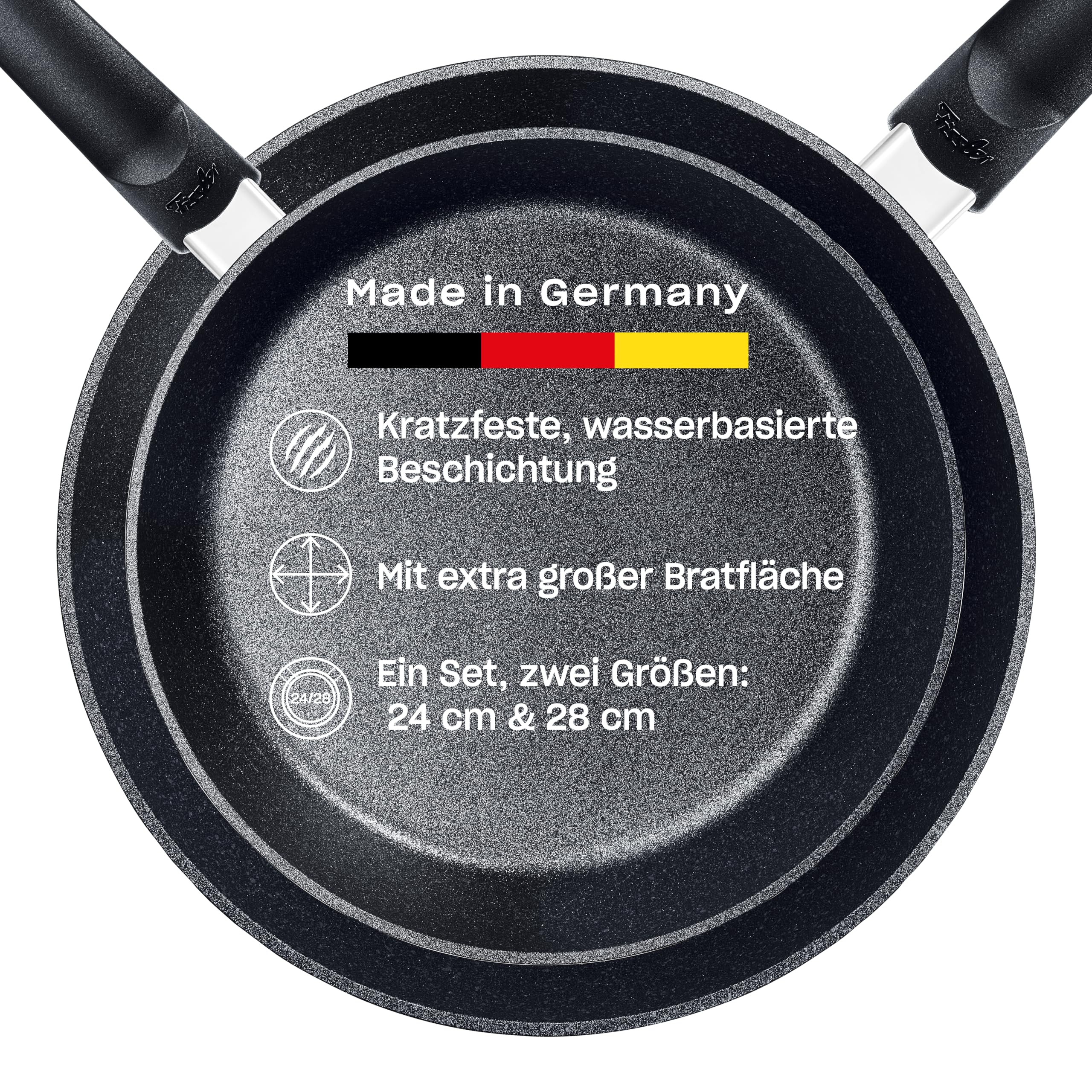 Fissler Adamant Comfort/Pfannen-Set 2-teilig (24 cm + 28 cm) – kratzfeste Aluminium-Bratpfannen mit Antihaft-Beschichtung, Made in Germany - Induktion Angebot bei HelloDeals