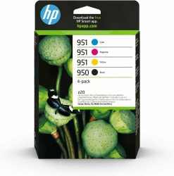 HP 950/951 (6ZC65AE) Multipack Original Druckerpatronen 1xBlau, 1xRot, 1xGelb, 1xSchwarz für HP OfficeJet Pro 251, 276, 8100, 86xx, HP Officejet Pro 8600 Plus e-All-in-One Multipack Black/Cyan/Magenta/Yellow Angebot bei HelloDeals