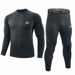 Thermounterwäsche Set Herren, Innenfleece Funktionsunterwäsche Winter Skiunterwäsche Warme Unterwäsche Set Atmungsaktiv Langarmhemd Lang Thermo Unterhose Sport Thermowäsche für Workout Schwarz M Angebot bei HelloDeals
