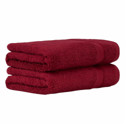 Handtücher Set 50x100 cm 100% Baumwolle, Handtuch-Set 2er Pack Rot Rot 2er Pack Handtücher 50x100cm Angebot bei HelloDeals