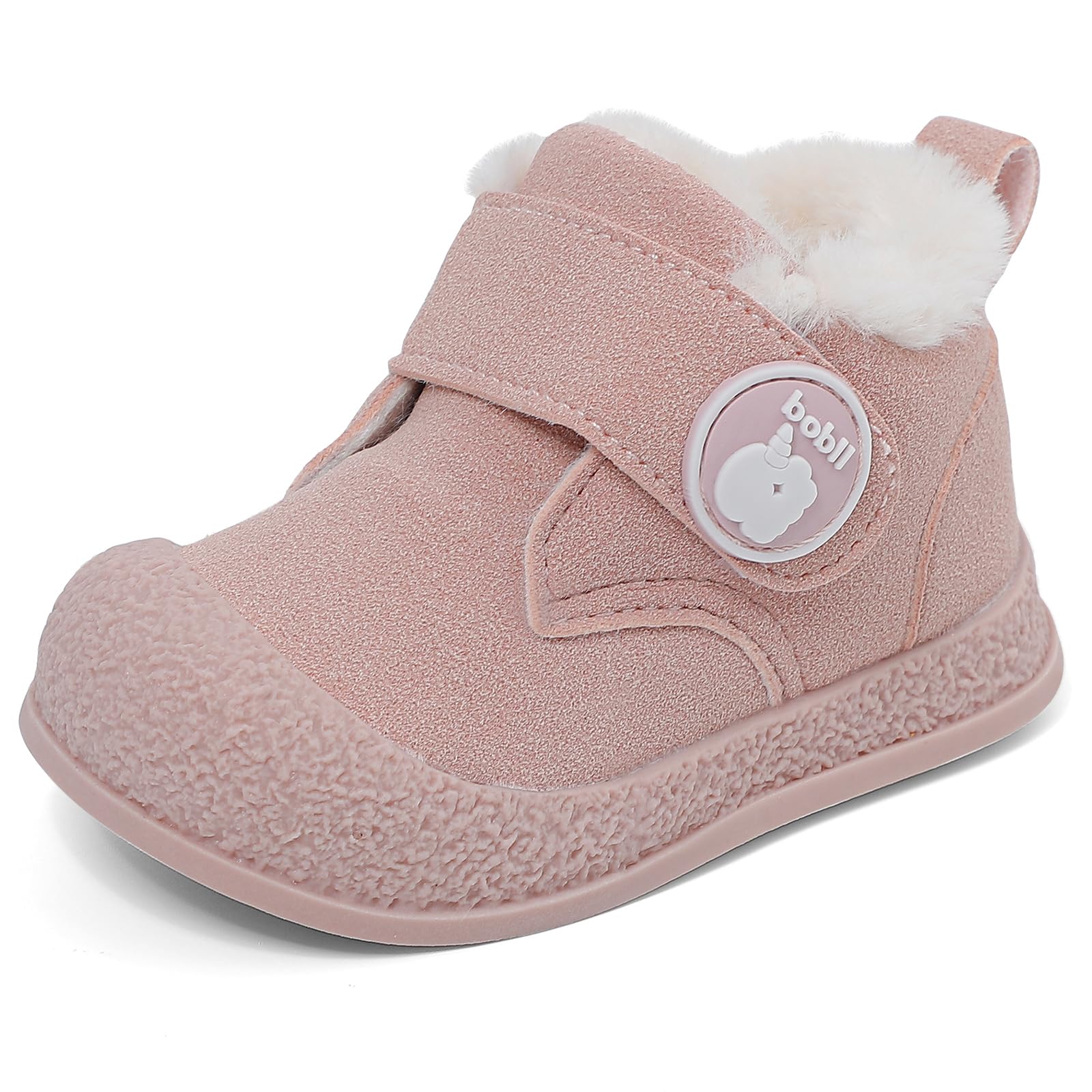 Winterschuhe Baby Boots Junge Mädchen Kleinkind Winter Stiefel Warme Plüsch Gefütterte Gummi Anti-Rutsch Größe 18-24 EU Rosa 18 EU Angebot bei HelloDeals